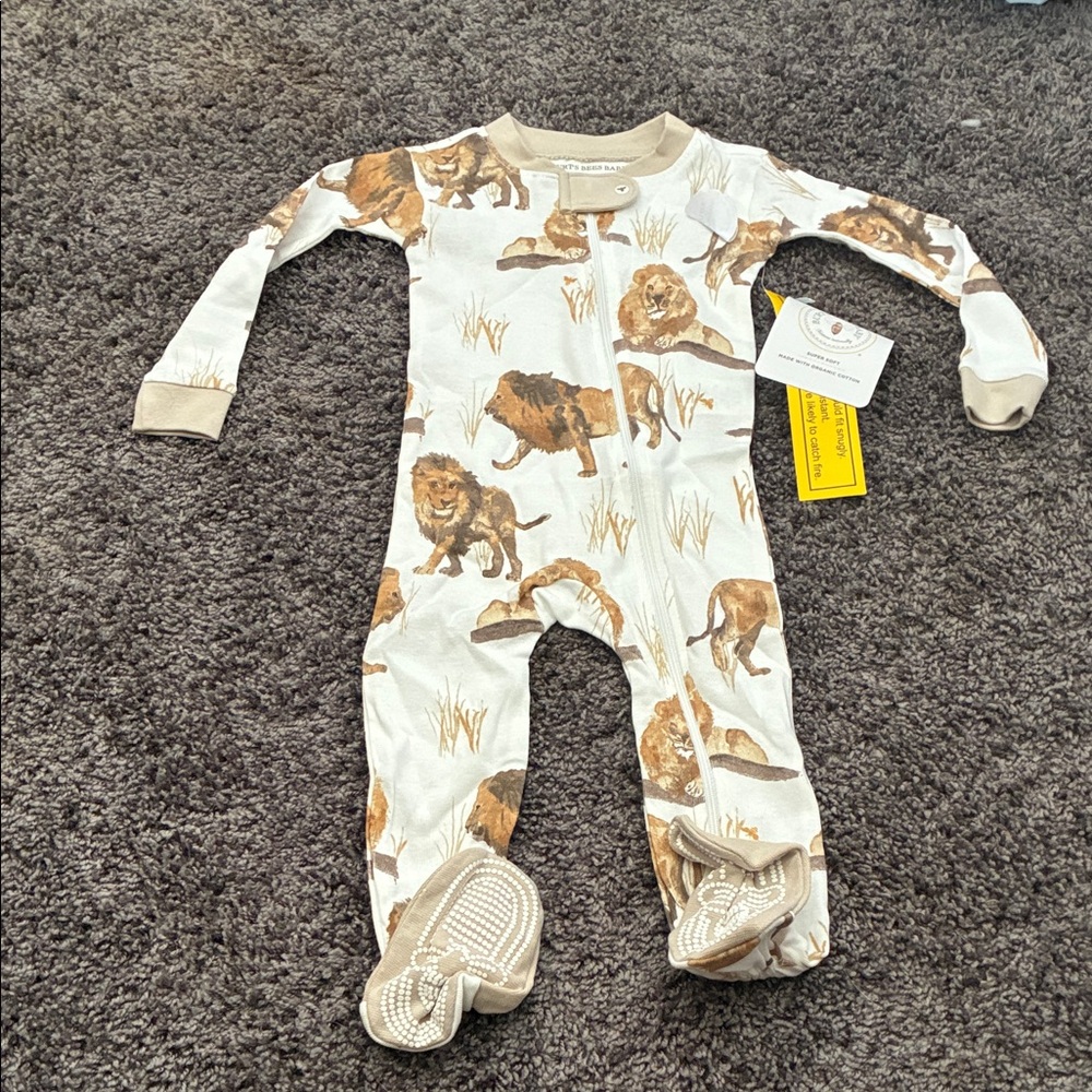 Burts Bees Baby lion footie 12 month